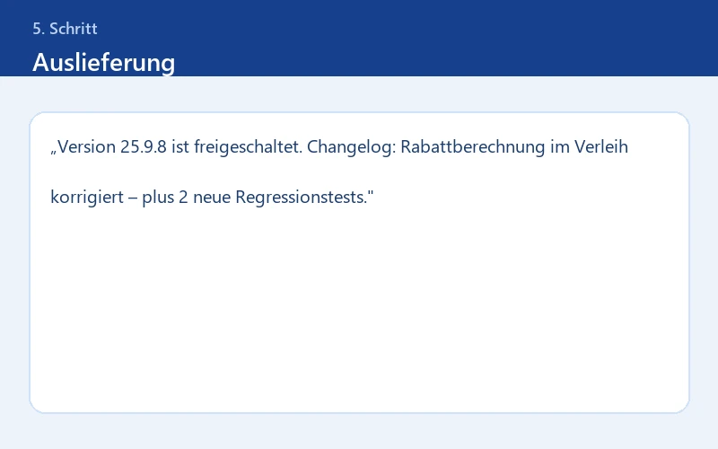 5. Auslieferung